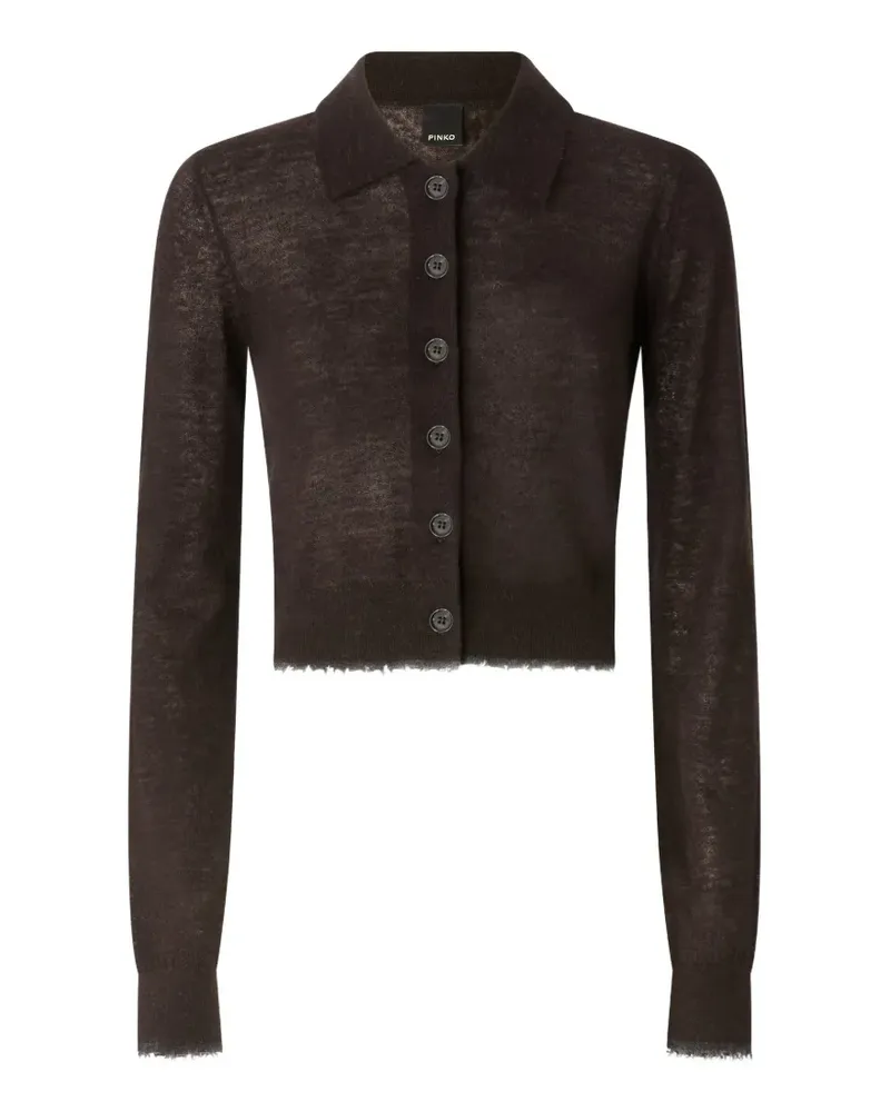 Pinko Cardigan mit Poloshirtkragen - Braun Braun
