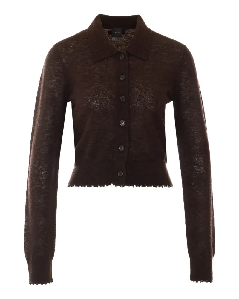 Pinko Cardigan mit Poloshirtkragen - Braun Braun