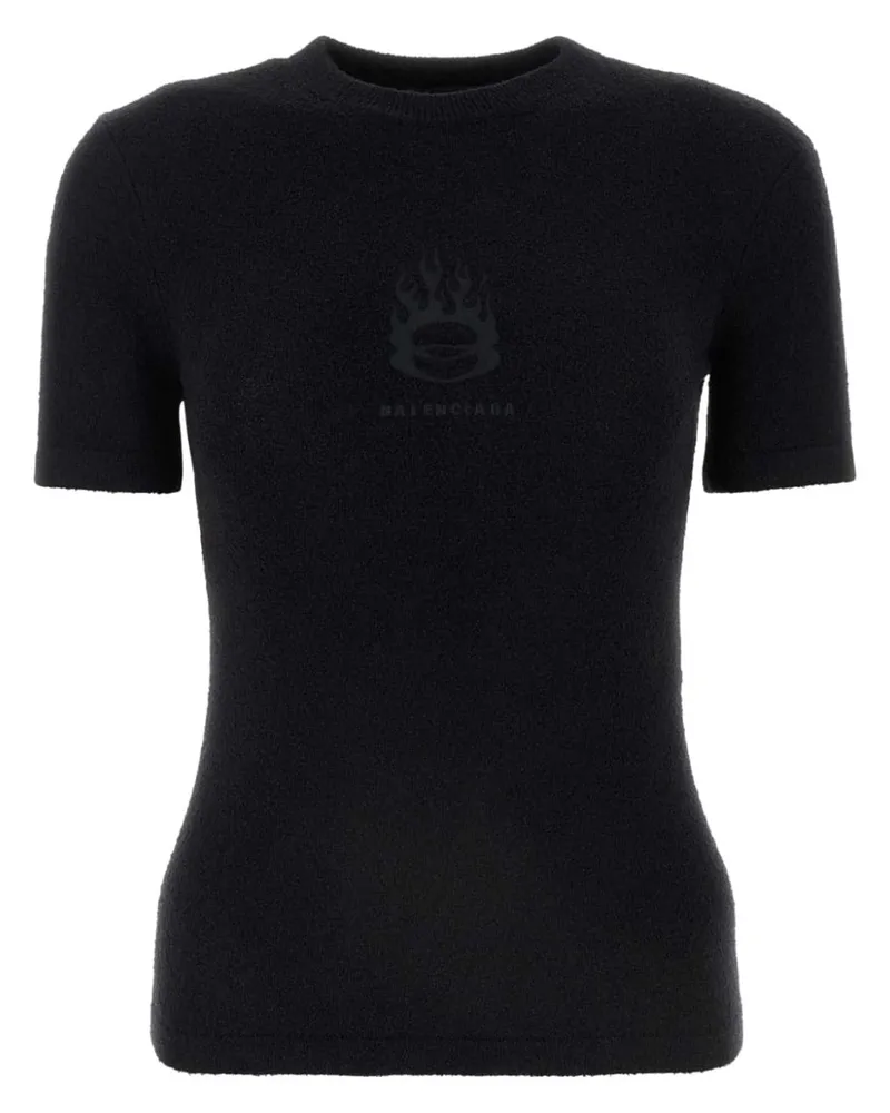 Balenciaga T-Shirt aus Frottee - Schwarz Schwarz