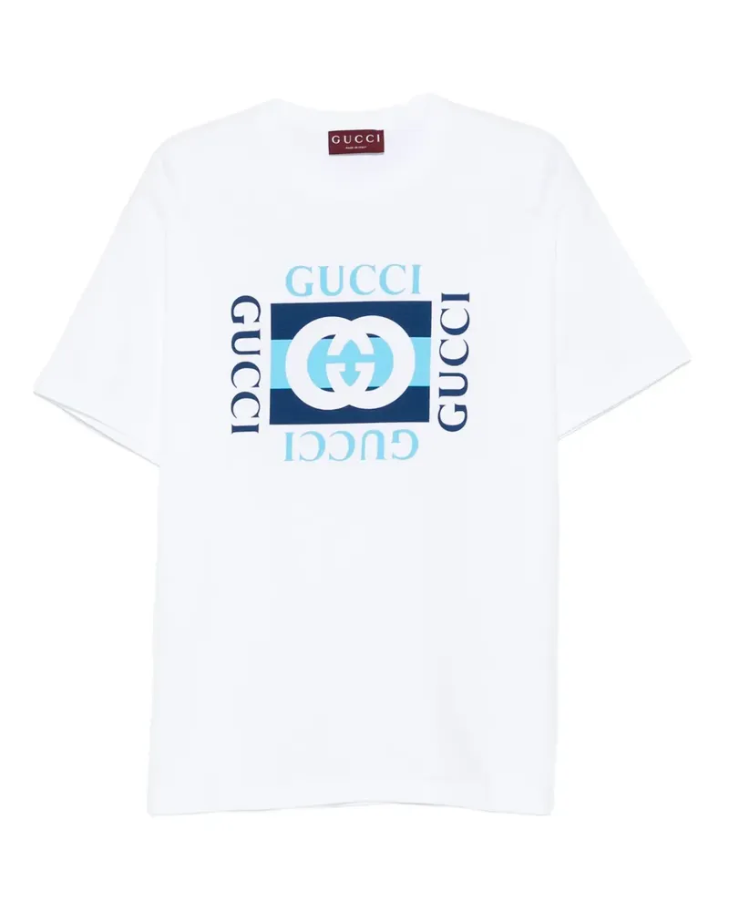 Gucci T-Shirt mit Logo-Print - Weiß Weiß