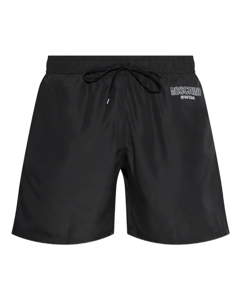 Moschino logo-print drawstring swim shorts - Schwarz Schwarz