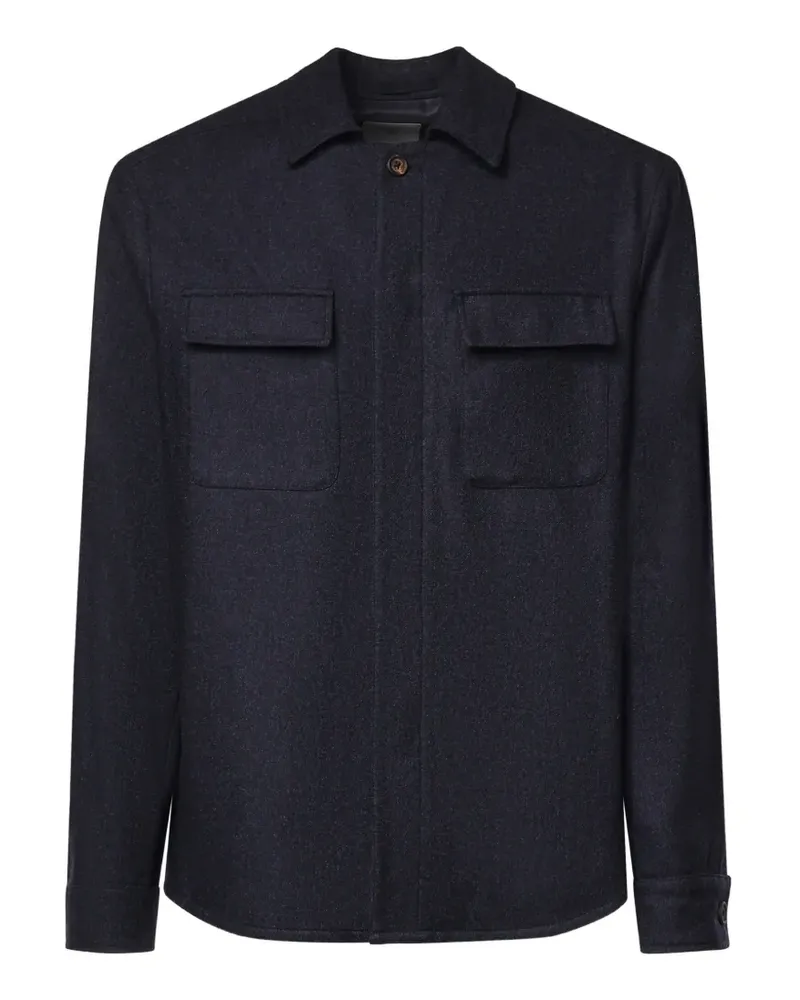 Eleventy Hemdjacke mit Knopfverschluss - Blau Blau