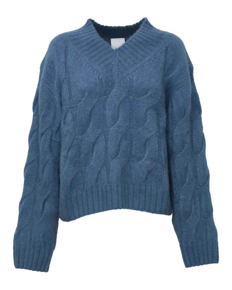 ALLUDE Pullover mit V-Ausschnitt - Blau Blau