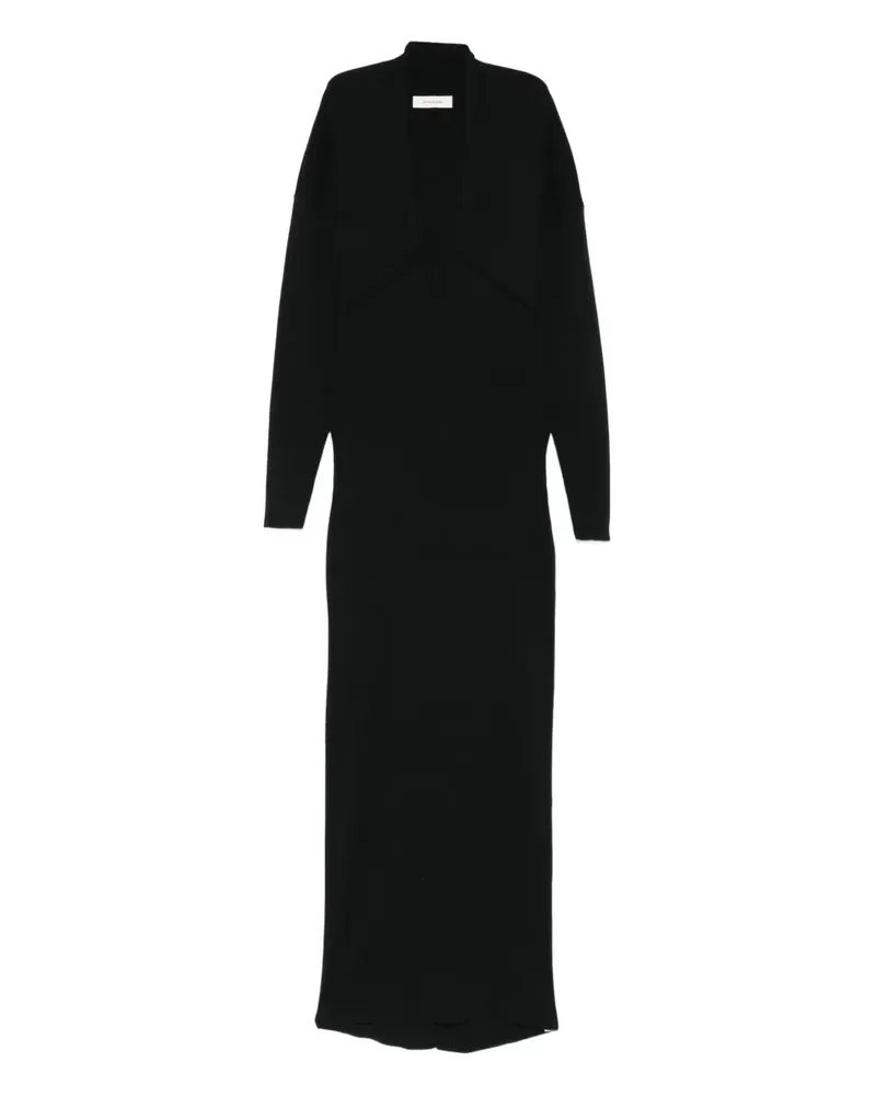 Entire Studios Maxikleid mit V-Ausschnitt - Schwarz Schwarz