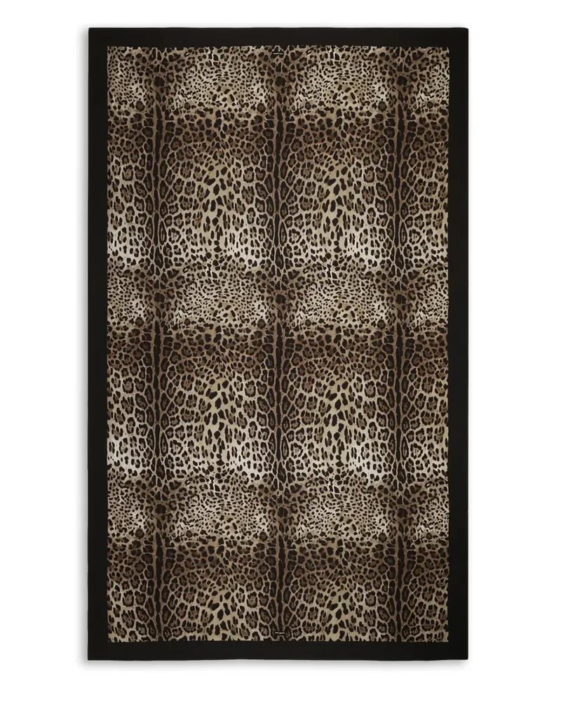 Dolce & Gabbana Überwurf mit Leoparden-Print (180cm x 180cm) - Schwarz Schwarz