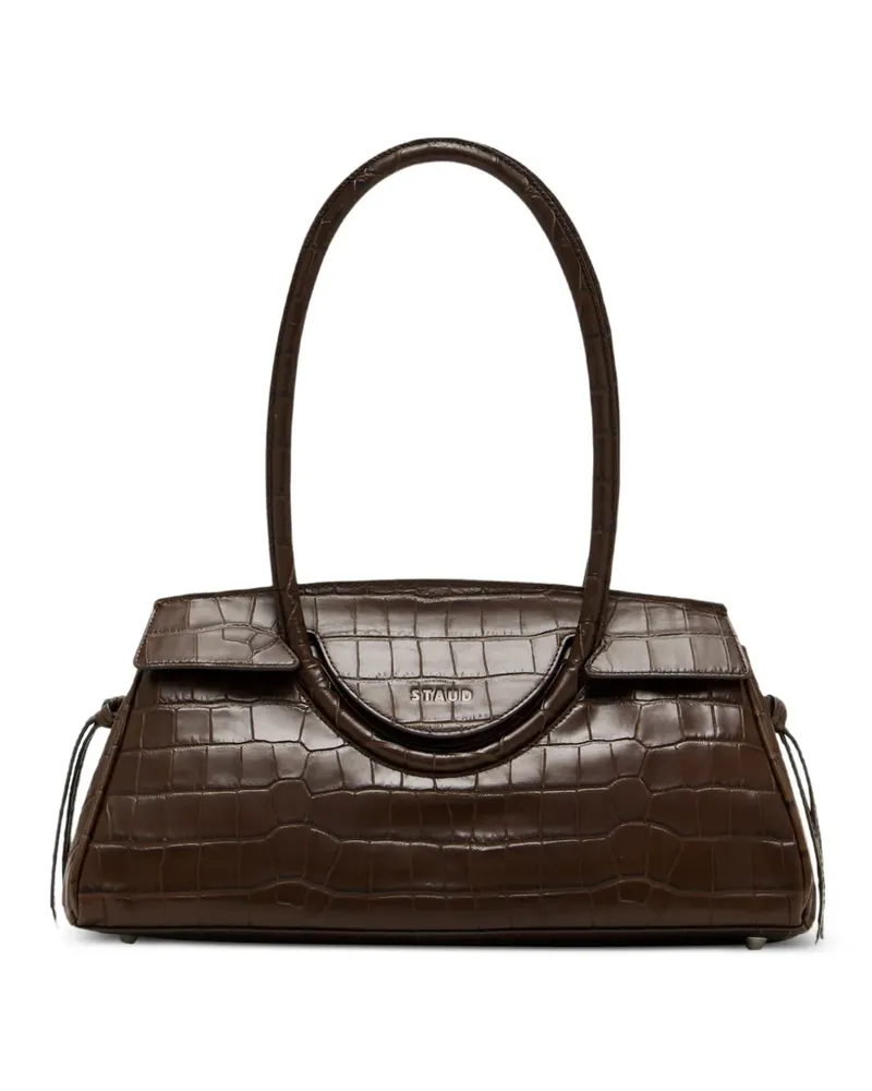 STAUD Maude Schultertasche mit Logo - Braun Braun