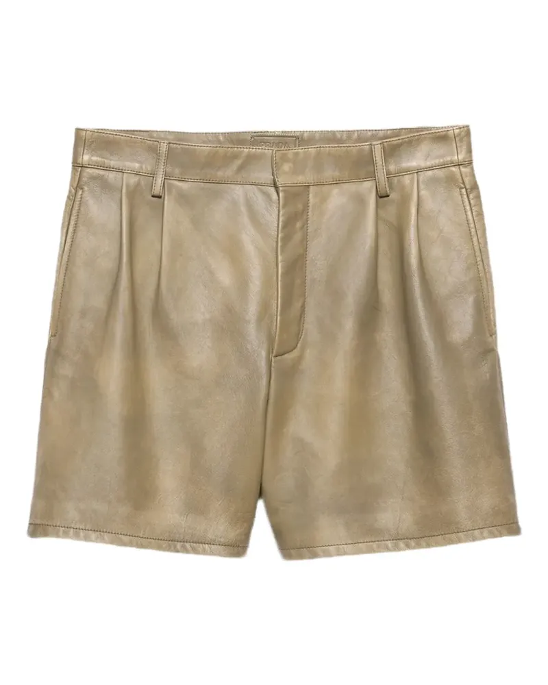 Prada Shorts aus Leder - Nude Nude