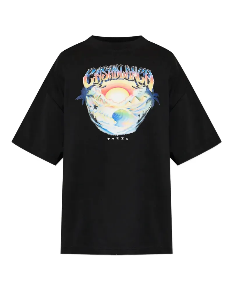 Casablanca Paris graphic-print T-shirt - Schwarz Schwarz