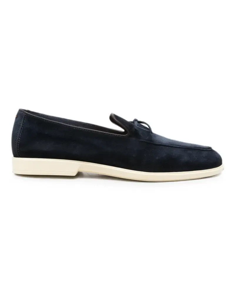 Santoni Segelschuhe aus Wildleder - Blau Blau