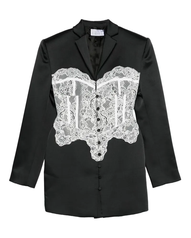 Giuseppe di Morabito Jacke mit Spitzeneinsatz - Schwarz Schwarz
