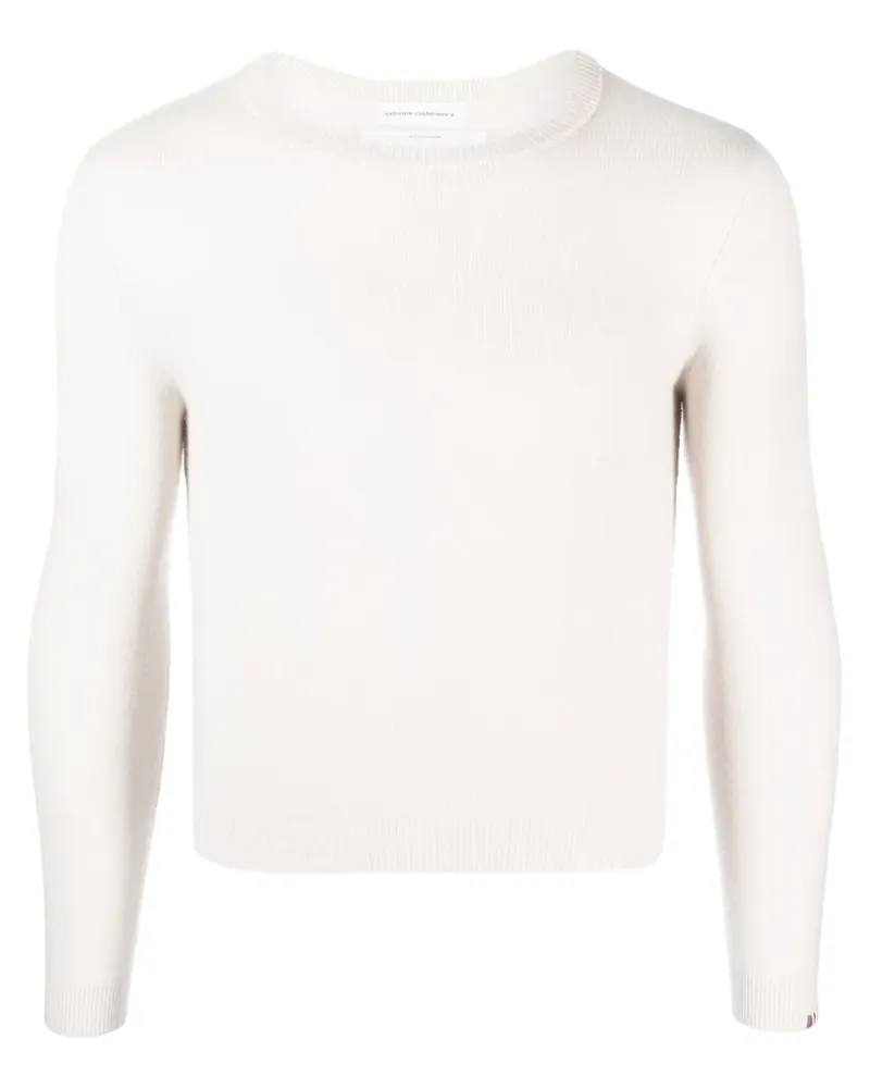extreme cashmere Cropped-Pullover mit rundem Ausschnitt - Weiß Weiß
