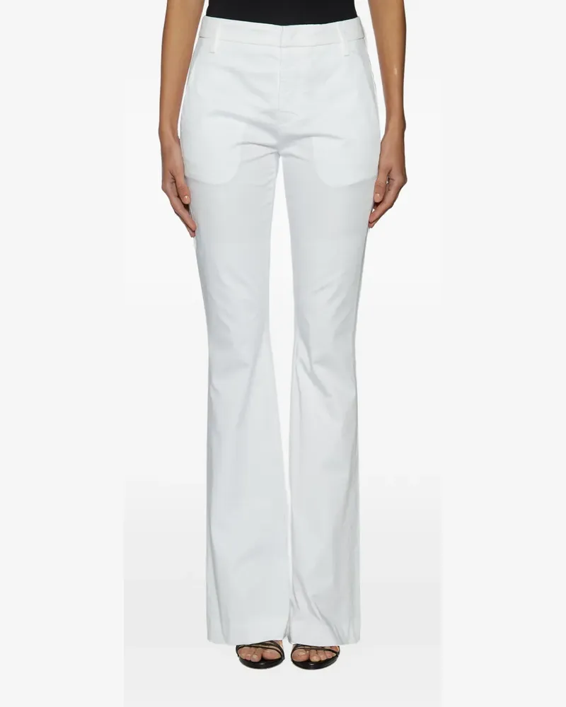Dondup cotton flared trousers - Weiß Weiß