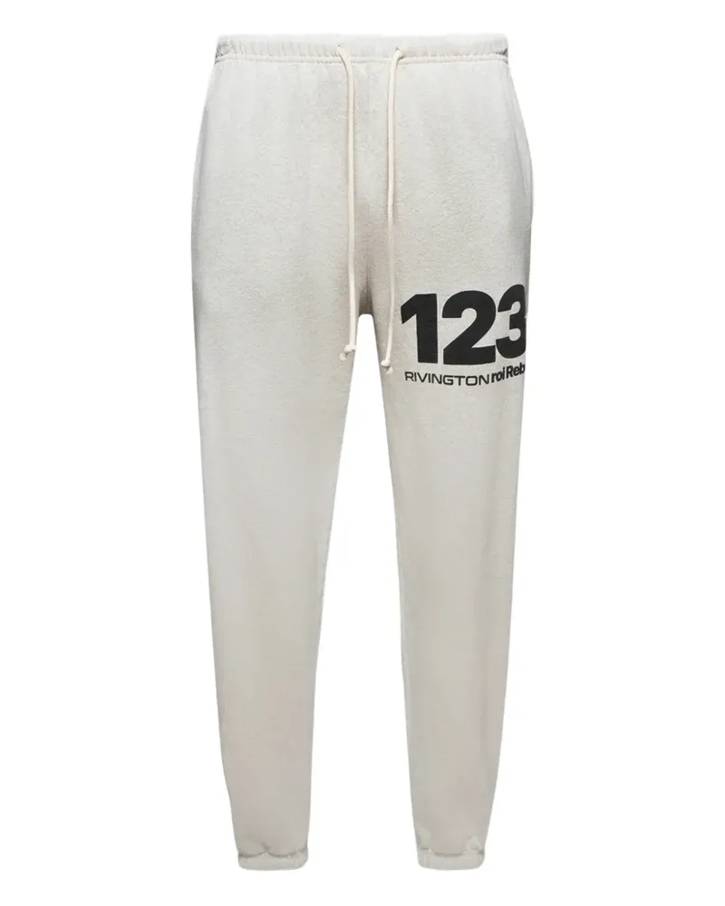 RRR123 graphic-print Track pants - Nude Nude