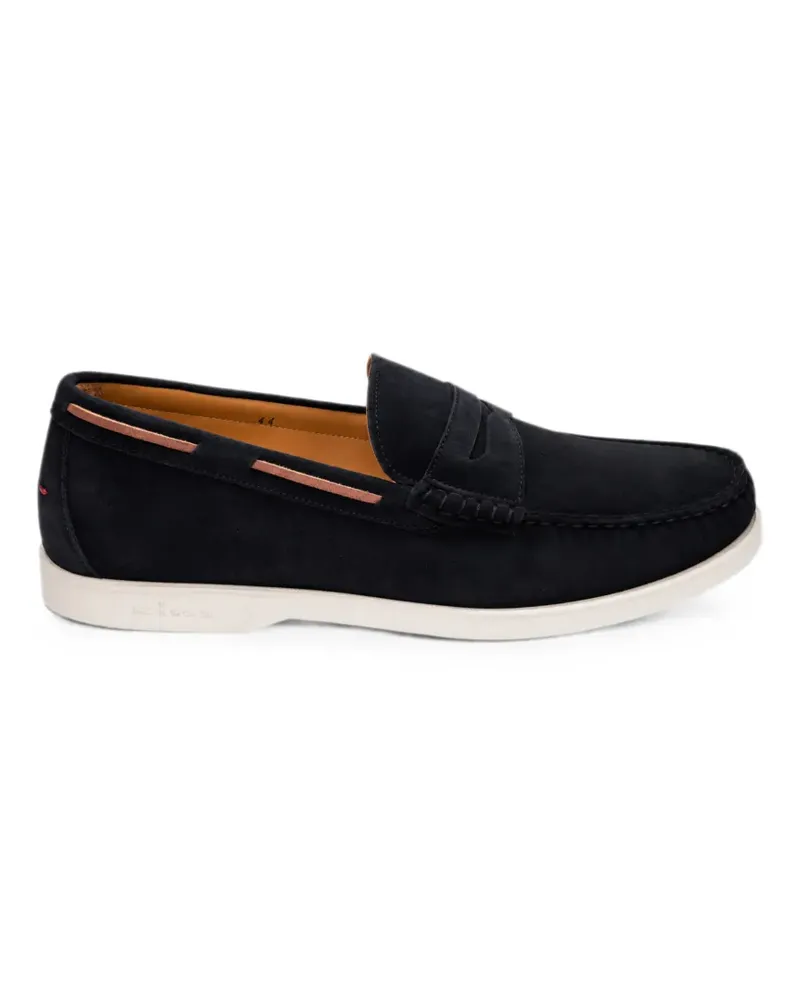 Kiton suede-finish leather loafers - Blau Blau