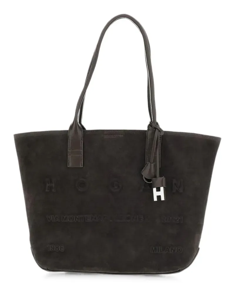 Hogan Shopper mit Logo-Prägung - Braun Braun