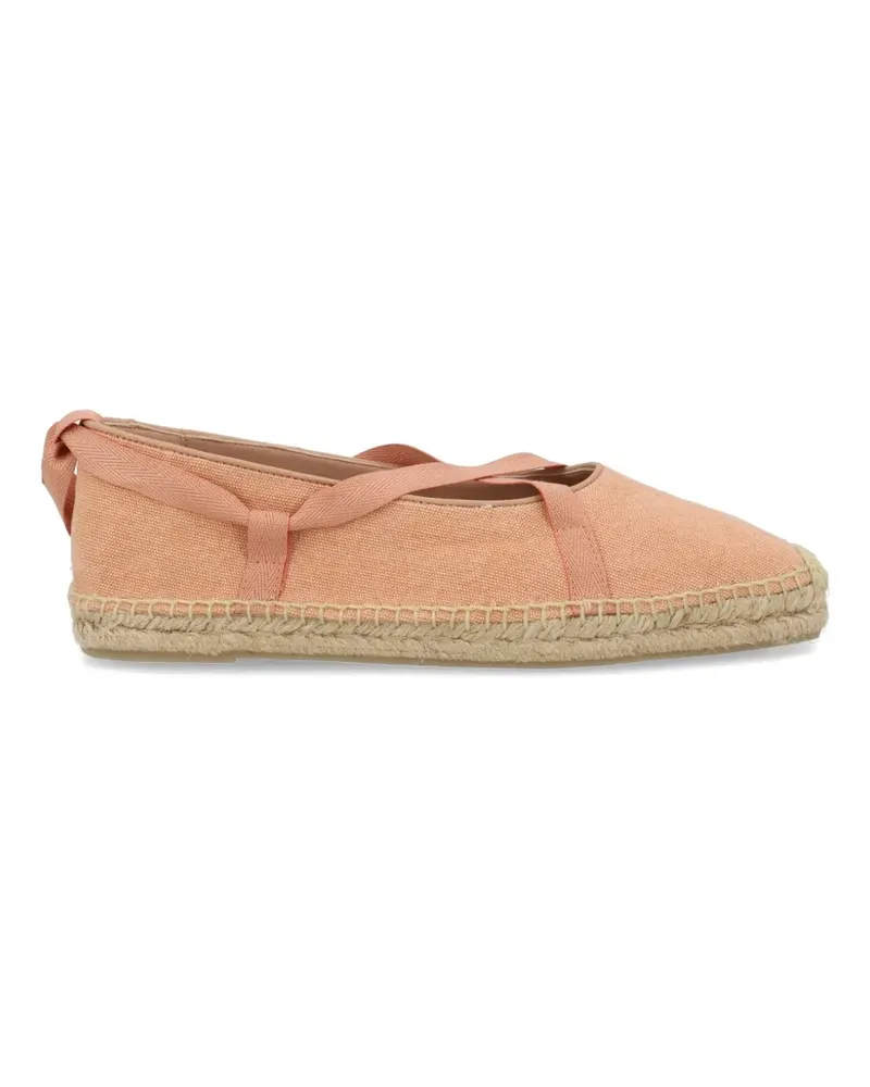 Castañer lace-up espadrille ballet flats - Orange Orange