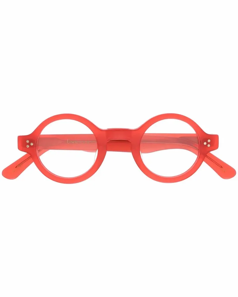 Lesca Runde Burt Brille - Rot Rot