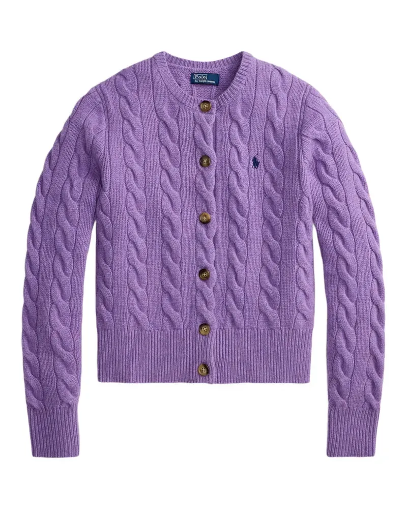 Ralph Lauren Cardigan mit Zopfmuster - Violett Violett