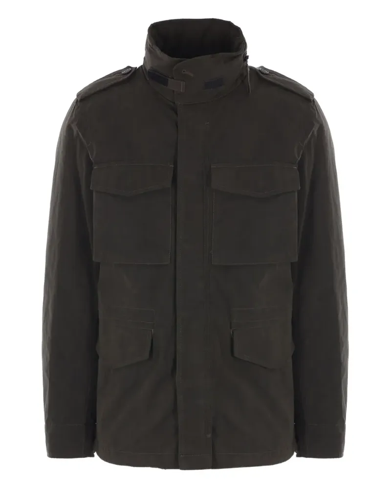 ASPESI Wattierte Utility-Jacke mit Stehkragen - Grün Grün