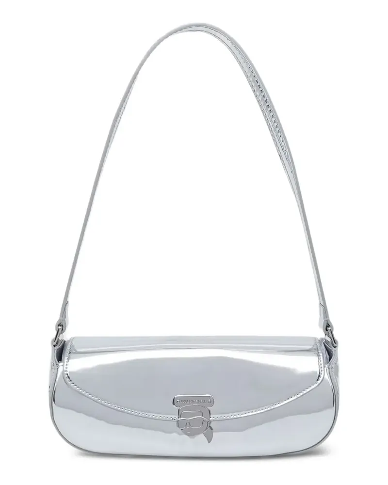 Karl Lagerfeld Metallic-Schultertasche - Silber Silber