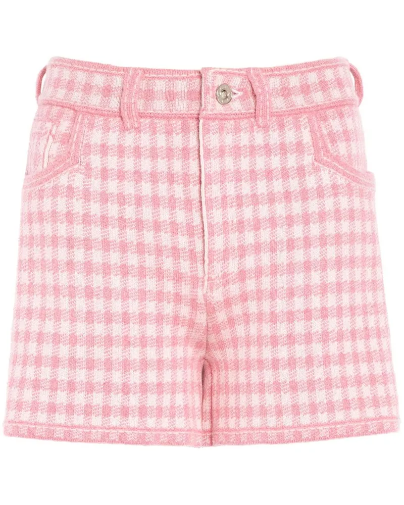 Barrie Kaschmirgemisch-Shorts mit Vichy-Karo - Rosa Rosa