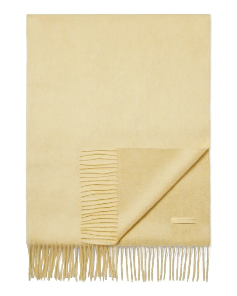 Ermenegildo Zegna Kaschmirschal mit Fransen - Gelb Gelb