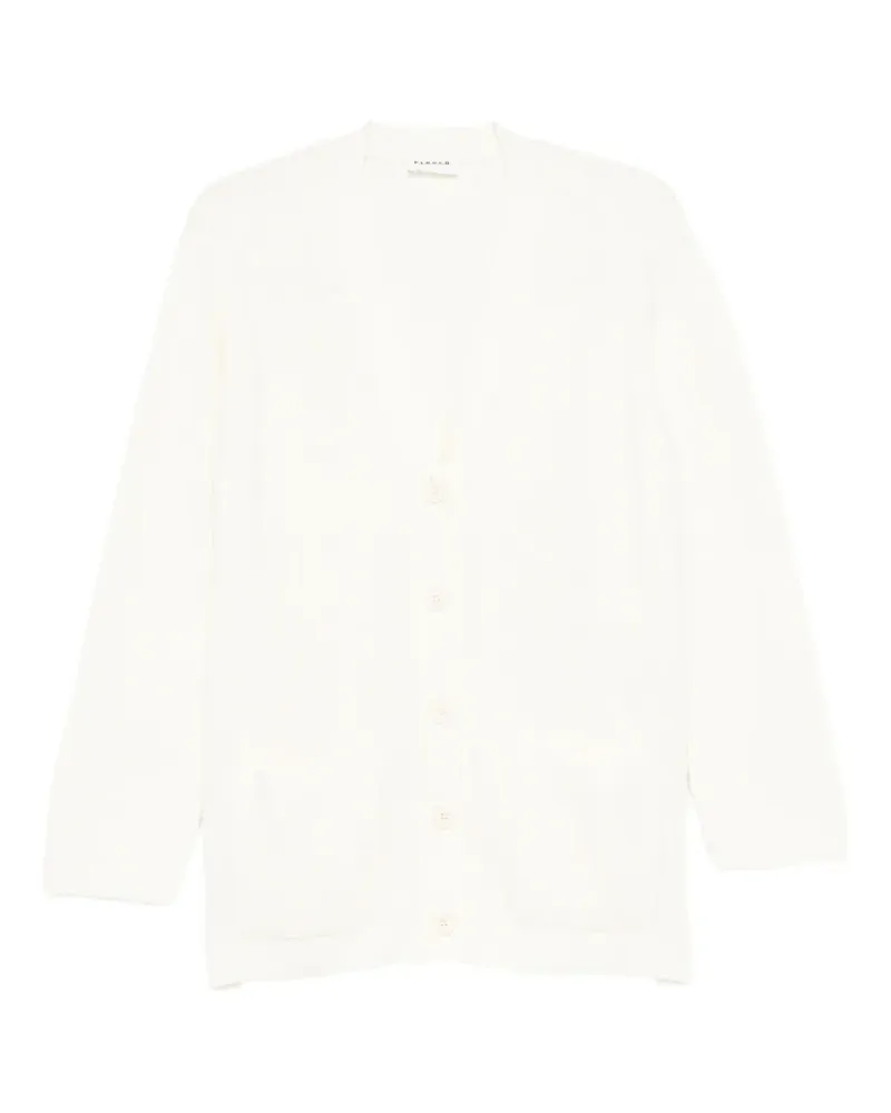 P.A.R.O.S.H. P.A.R.O H. ribbed patch-pocket cardigan - Weiß Weiß
