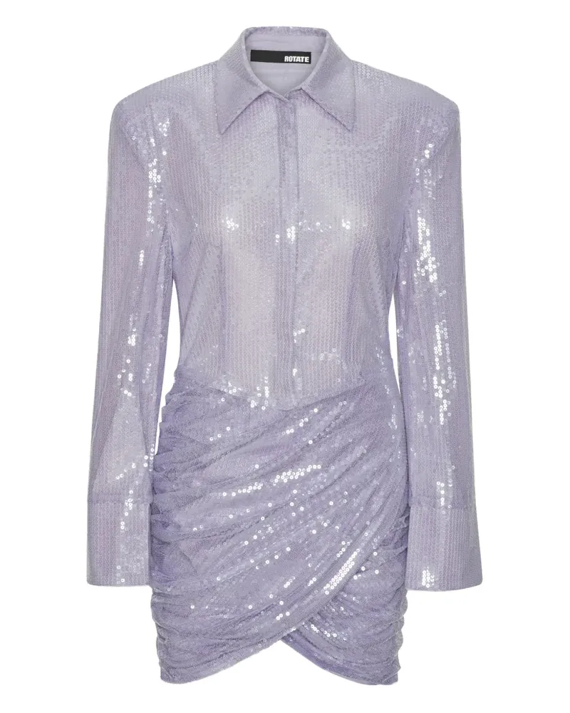 ROTATE Birger Christensen Minikleid mit Pailletten - Violett Violett