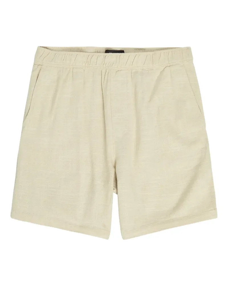 Paige Elijah elasticated slub-texture shorts - Nude Nude