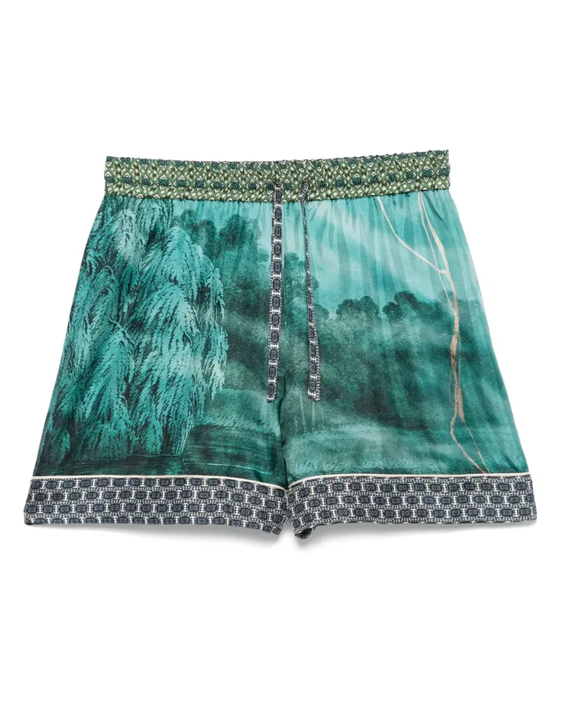 Pierre-Louis Mascia Shorts aus Seide - Grün Grün