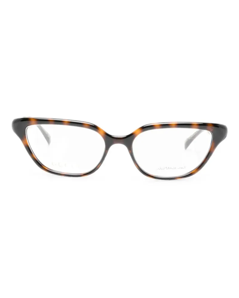 Gucci Brille mit Bambus-Effekt - Braun Braun