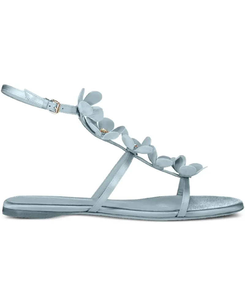 Giambattista Valli flower-embellished flat sandals - Blau Blau