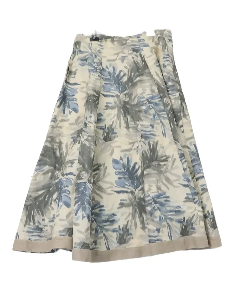 Gentry Portofino floral-print pleated midi skirt - Nude Nude