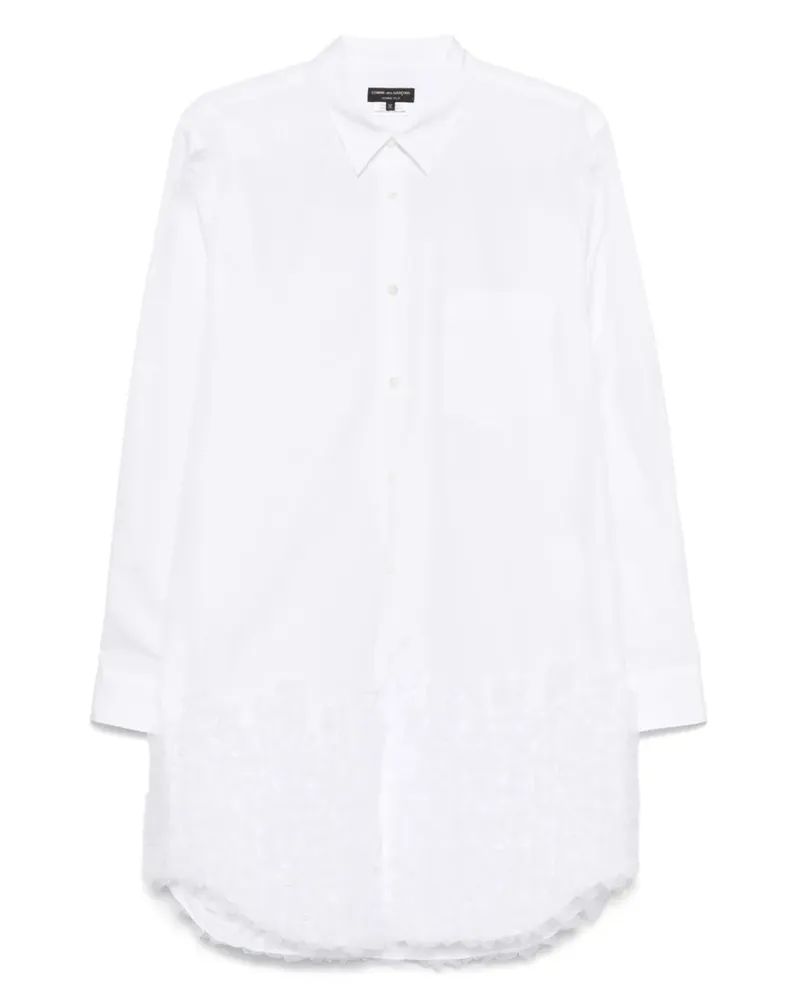 Comme des Garçons Gerüschtes Hemd - Weiß Weiß