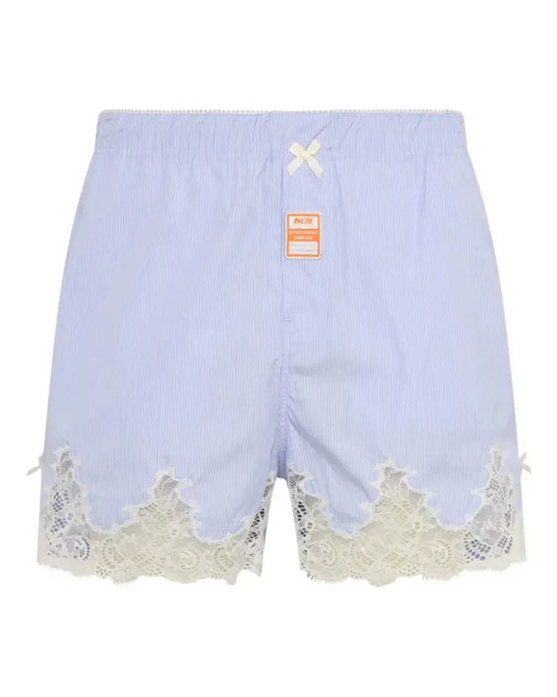 Martine Rose lace striped shorts - Blau Blau