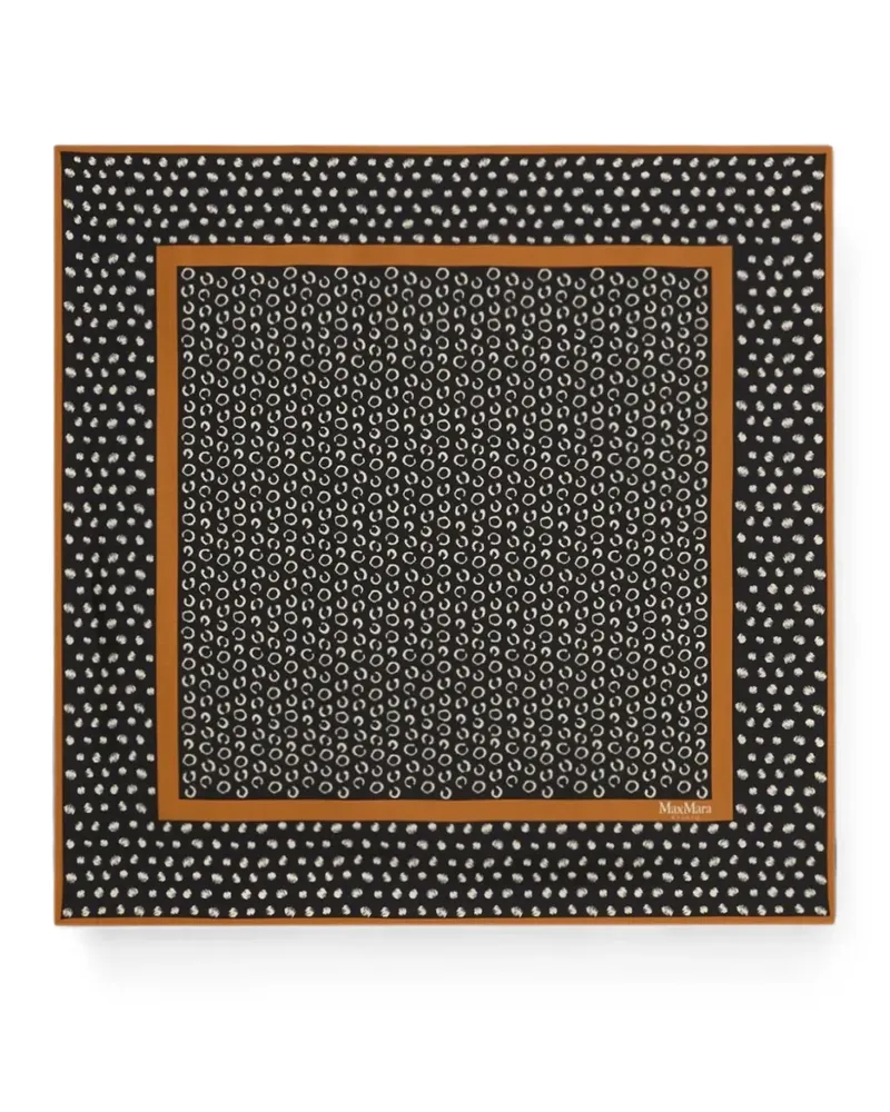 Max Mara Taquila polka-dot silk scarf - Schwarz Schwarz