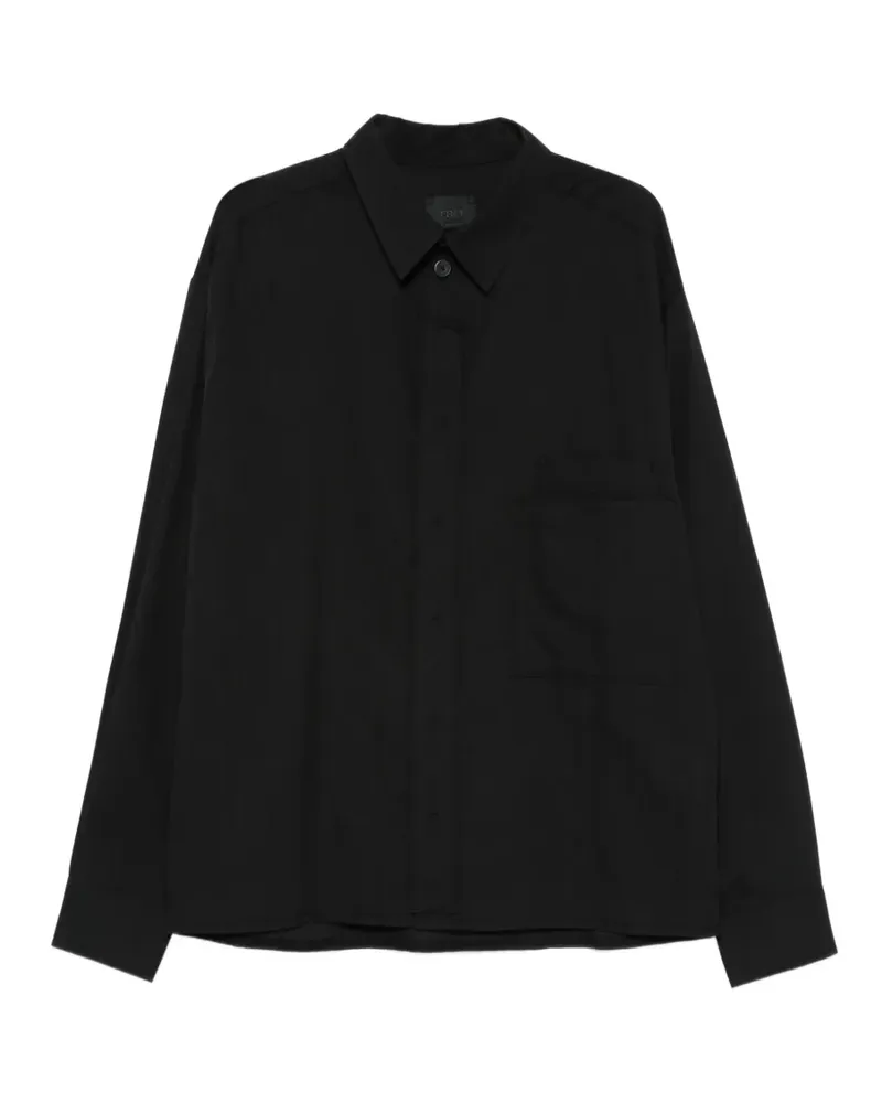FREI-MUT Saltby textured long-sleeve shirt - Schwarz Schwarz