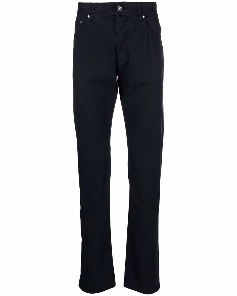 Jacob Cohën Gerade Hose im Five-Pocket-Design - Blau Blau