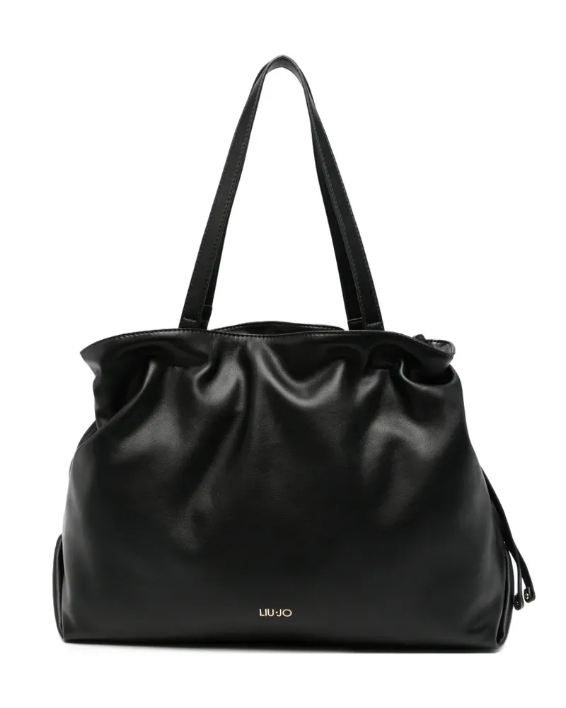 Liu Jo Handtasche mit Logo-Schild - Schwarz Schwarz