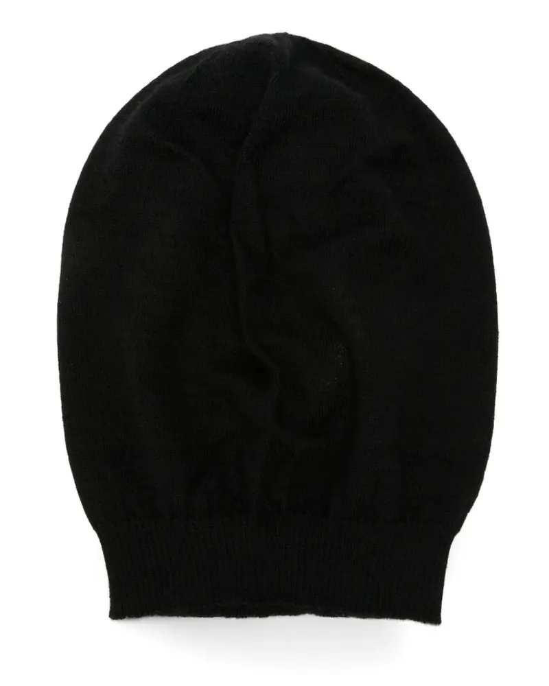 Rick Owens Fein gestrickte Mütze - Schwarz Schwarz