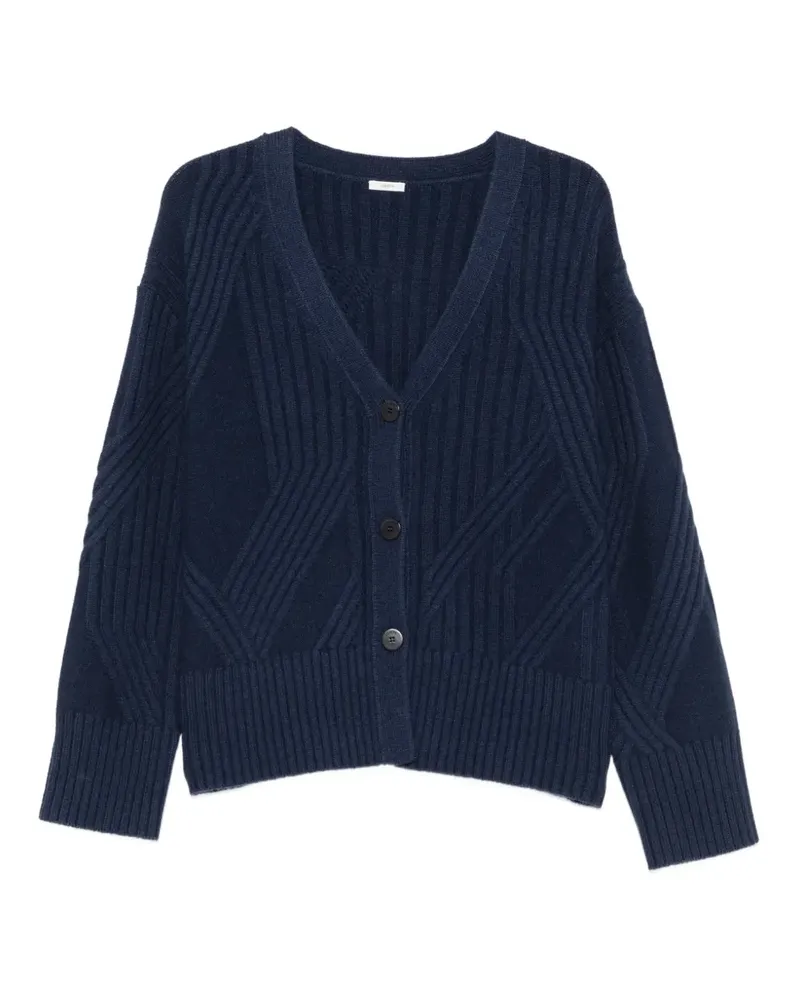 Joseph Gerippter Cardigan mit V-Ausschnitt - Blau Blau
