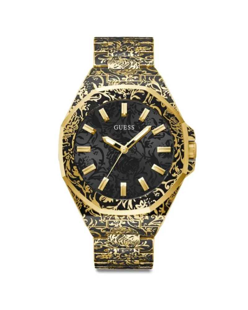 Guess Edelstahl Batterie 46mm - Schwarz Schwarz