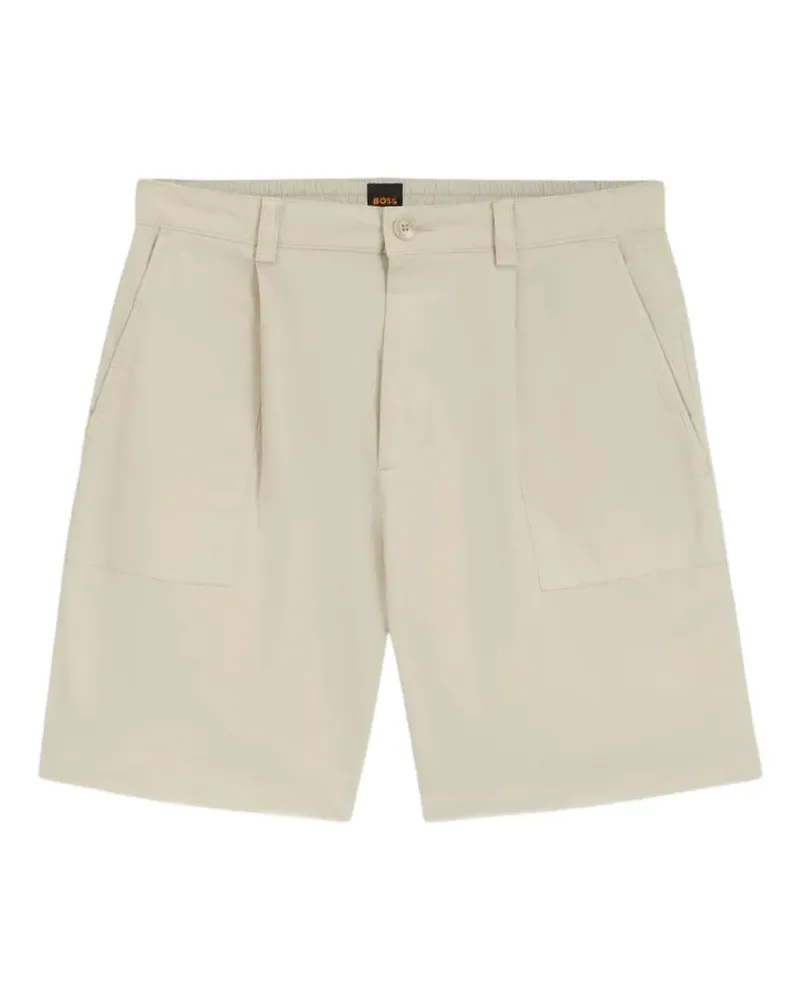 HUGO BOSS Chino-Shorts mit Bundfalten - Nude Nude