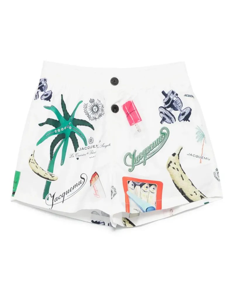 Jacquemus Le Maillot Puntini Badeshorts - Weiß Weiß