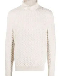 Fedeli Rollkragenpullover mit Zopfmuster Nude