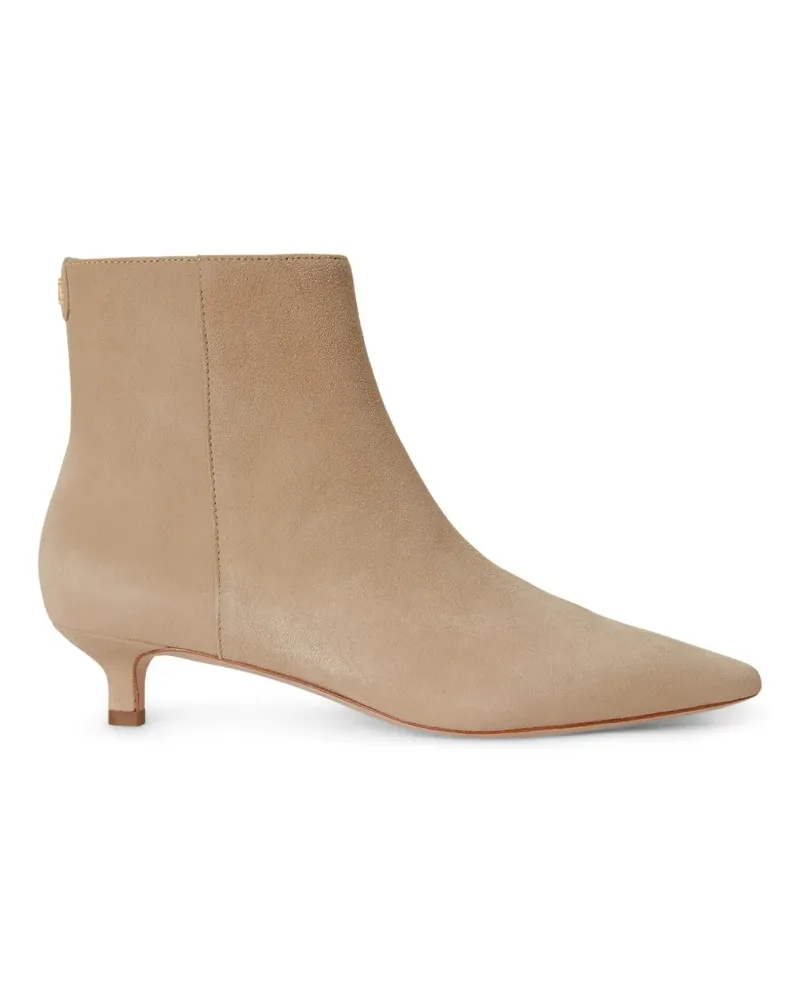 Ralph Lauren Francesca pointed-toe ankle boots - Nude Nude