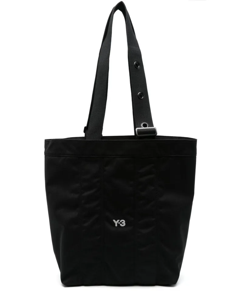 Y-3 Shopper mit Logo-Stickerei Schwarz