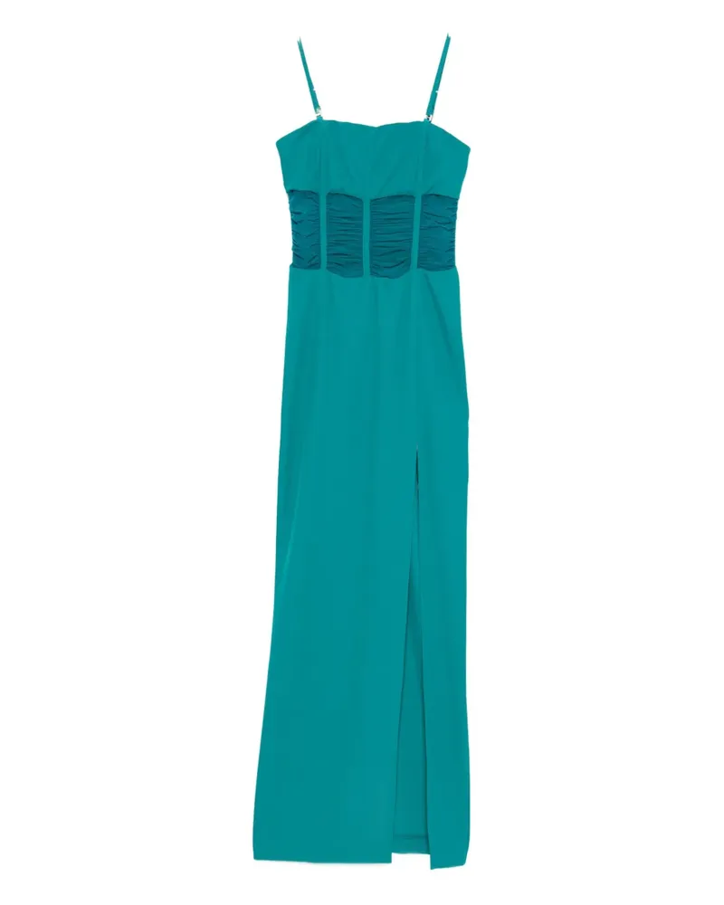 Patrizia Pepe ruched side-slit dress - Blau Blau