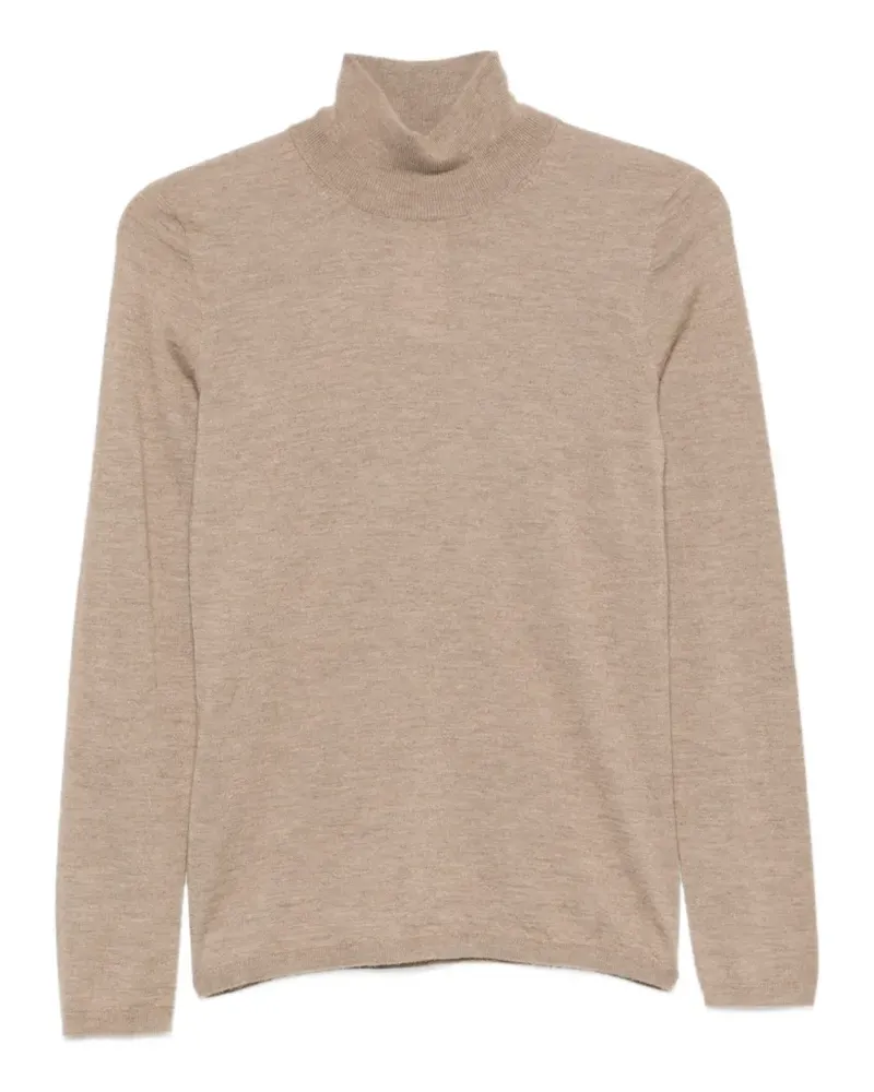 Max Mara Kaschmirpullover mit Stehkragen - Nude Nude