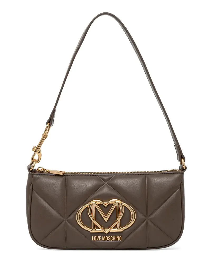 Moschino Gesteppte Schultertasche - Braun Braun